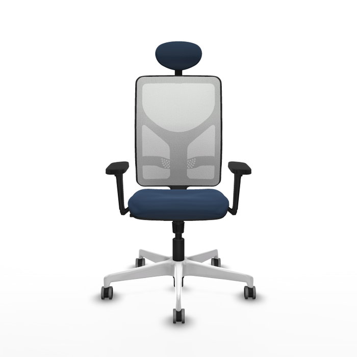 PIQUERAS Y CRESPO Silla de oficina Motilla con mecanismo Sincro, Azul marino y Blanco PIQUERAS Y CRESPO Silla de oficina Motilla con mecanismo Sincro, Azul marino y Blanco