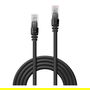LINDY Cable de red Cat6 UTP 0.5m Negro con conectores RJ-45 Macho para 10/100/1000Base-T(X) | Referencia 48076