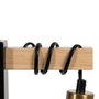Ixia Aplique de pared Negro-Natural Metal-Madera 15 x 5 x 12 cm