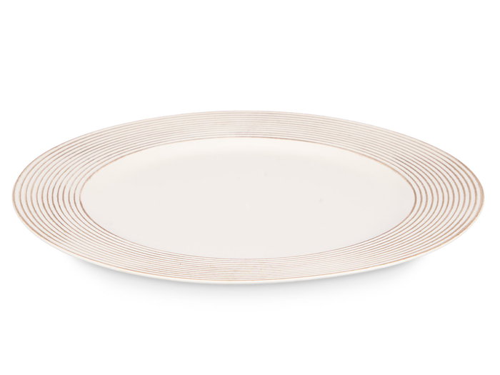 Giftdecor Portavelas Círculos Blanco Envejecido 33 cm (Set de 24)