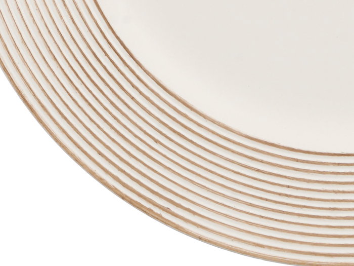 Giftdecor Portavelas Círculos Blanco Envejecido 33 cm (Set de 24)