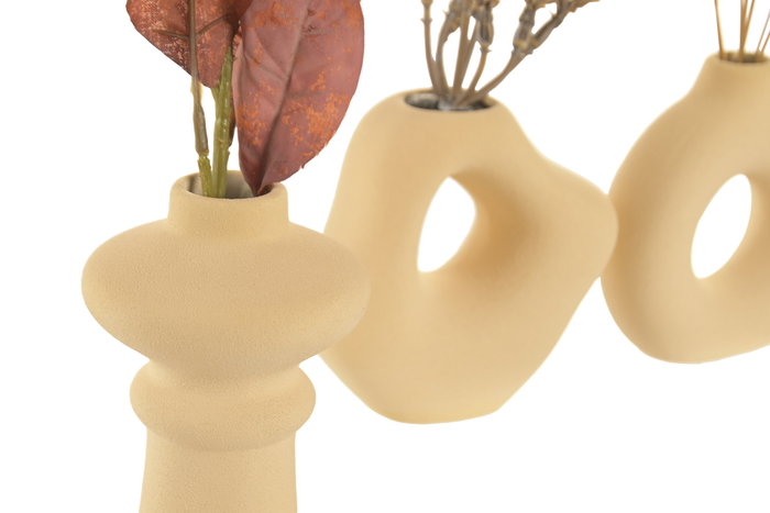 DKD Home Decor Planta Cerámica PE Colección Dune Surtido de 3 DKD Home Decor Planta Cerámica PE Colección Dune Surtido de 3