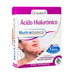 Drasanvi Nutrabasics Ácido Hialurónico 30 Cápsulas para Piel, Cartílagos y Articulaciones