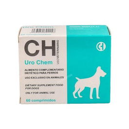 Uro Chem Diurético para Perros 60 Comprimidos, Ayuda a la Función Renal