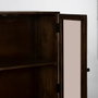 Ixia Vitrina de Salón en Madera de Mango y Cristal Marrón