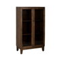 Ixia Vitrina de Salón en Madera de Mango y Cristal Marrón