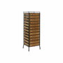 DKD Home Decor Cajonera Abeto y Hierro 40x33x122 Negro