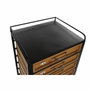 DKD Home Decor Cajonera Abeto y Hierro 40x33x122 Negro