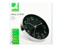 Q-connect Reloj de Pared Analógico Plateado Silencioso 305x305x40mm