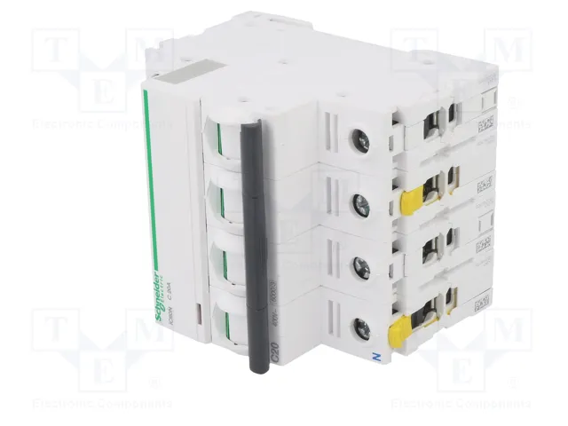 SCHNEIDER ELECTRIC Interruptor magnetotérmico ACTI9 iC60N 20A 3+N 6kA SCHNEIDER ELECTRIC Interruptor magnetotérmico ACTI9 iC60N 20A 3+N 6kA
