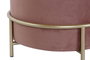 DKD Home Decor Reposapiés de Terciopelo Rosa y Dorado