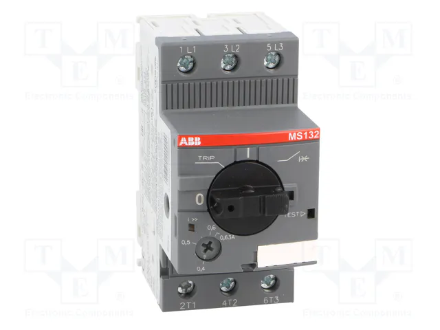 ABB MS132-0.63 Interruptor motorizado 0,12kW 208-690VAC