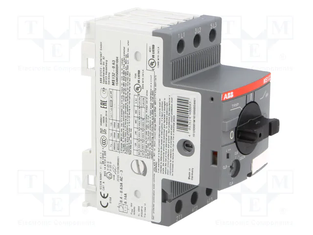 ABB MS132-0.63 Interruptor motorizado 0,12kW 208-690VAC