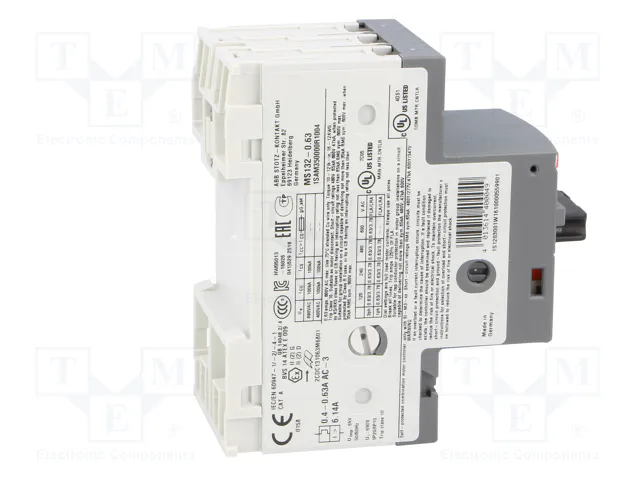 ABB MS132-0.63 Interruptor motorizado 0,12kW 208-690VAC