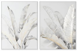 DKD Home Decor Cuadro PS Lienzo Palmera Surtido de 2 Unidades (90x4x120 cm)