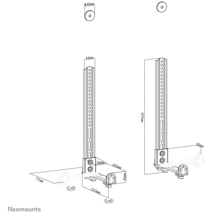 Neomounts AWL29-650BL1 Soporte Universal para Barra de Sonido y Videobar Negro Neomounts AWL29-650BL1 Soporte Universal para Barra de Sonido y Videobar Negro
