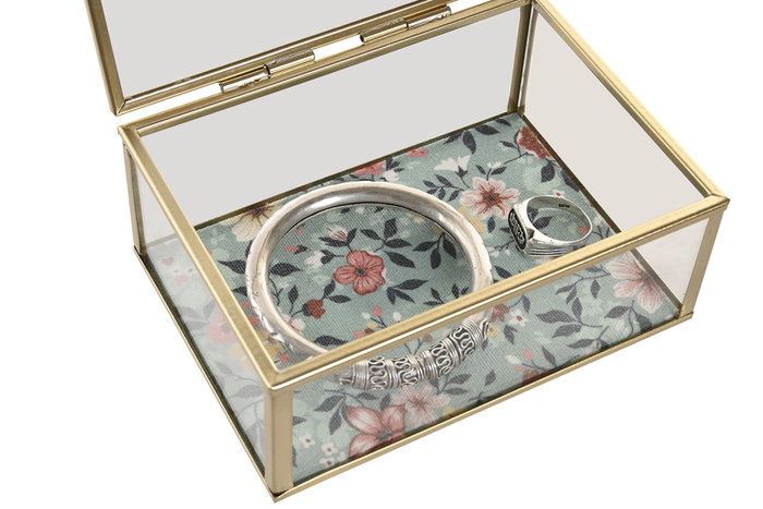 DKD Home Decor Joyero Shabby Beige Verde 11 x 6 x 14 cm (4 Unidades)