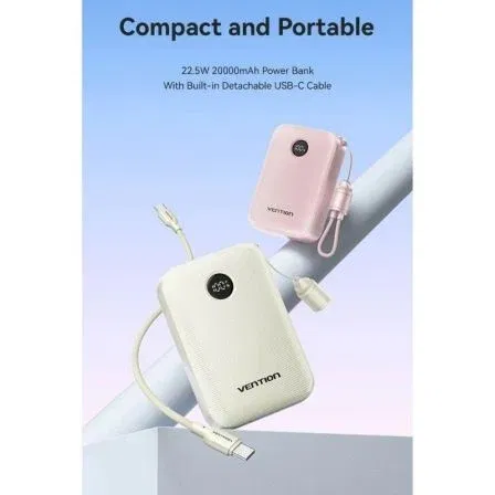 Vention Powerbank 20000mAh 22.5W Azul FKBL0-C con Cable USB Tipo-C