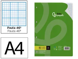 Liderpapel Recambio A4 100 Hojas 75gr Rayado 4 Taladros