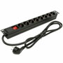 Phasak Regleta para Rack BNS 1518 8 Tomas Schuko Negro