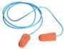 Safetop Pinkie Tapones auditivos de espuma con cordón, naranja, 200 pares