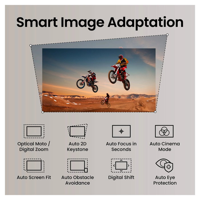 BenQ Proyector TK705i (Ref. 9H.R0C77.57E) - Color Gris