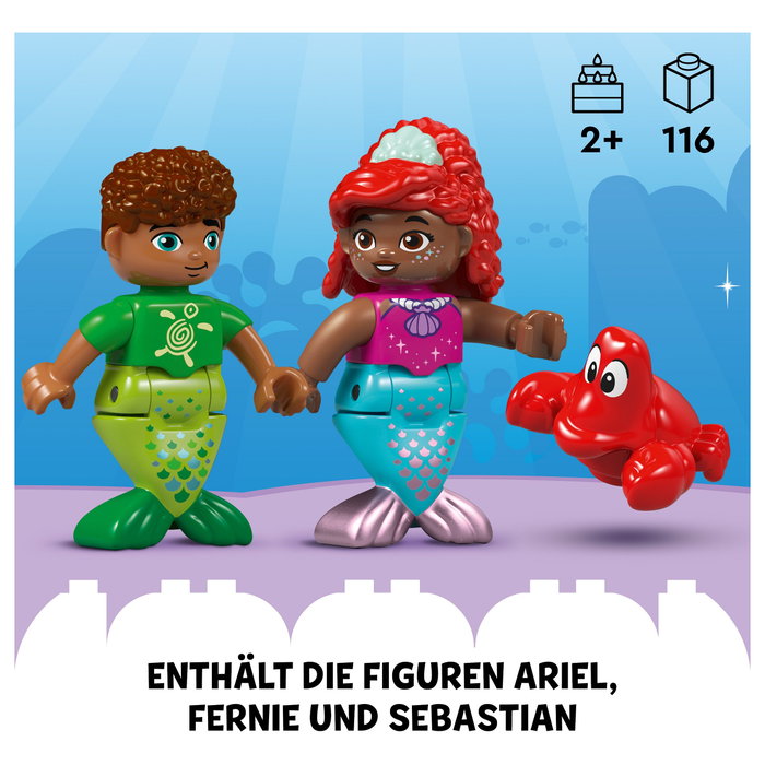 LEGO DUPLO Disney Palacio Submarino Mágico de Ariel, 116 piezas LEGO DUPLO Disney Palacio Submarino Mágico de Ariel, 116 piezas