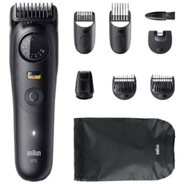 Braun BT5560 Recortadora de Barba/Patillas Serie 5, 40 Longitudes Ajustables, 8 Accesorios Incluidos, Corte Ultra Afilado, Resistente al Agua, Batería 120 Min