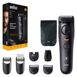 Braun BT5560 Recortadora de Barba/Patillas Serie 5, 40 Longitudes Ajustables, 8 Accesorios Incluidos, Corte Ultra Afilado, Resistente al Agua, Batería 120 Min