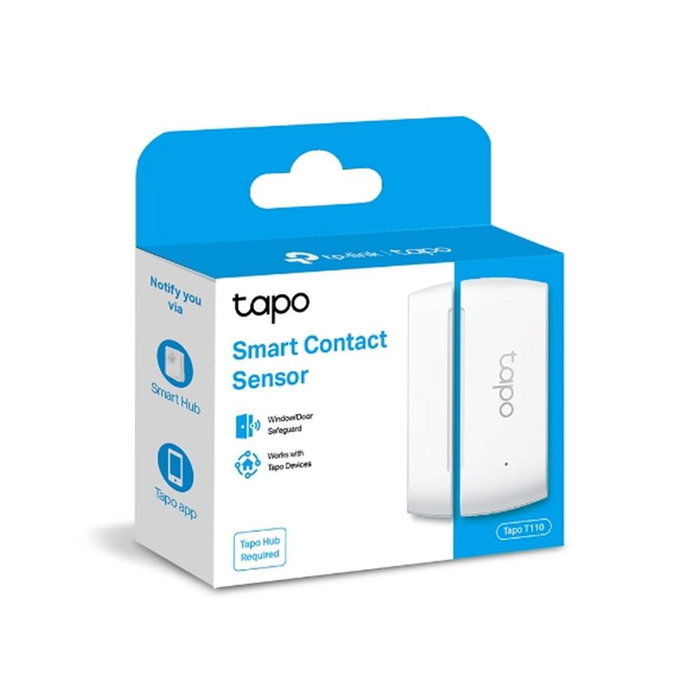 Tp - link Sensor Contacto Inteligente Tapo T110, Alerta Robos Puertas y Ventanas, Notificaciones Móvil