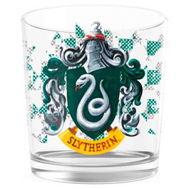 SD TOYS Vaso de Cristal con Logo de Slytherin de Harry Potter