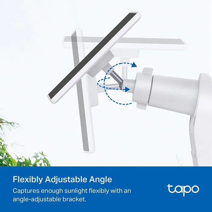 TP-Link Tapo A201 Panel Solar para Cámaras con Batería, 2,5 W, Blanco
