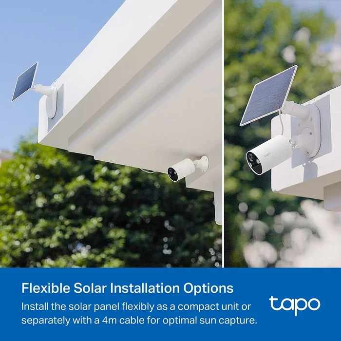 TP-Link Tapo A201 Panel Solar para Cámaras con Batería, 2,5 W, Blanco