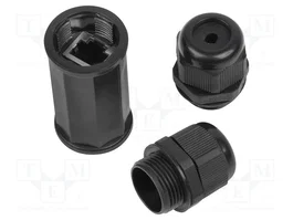 Lanberg AD-RJ45-OS6-IP67 Adaptador RJ45 hembra a hembra IP67 Negro