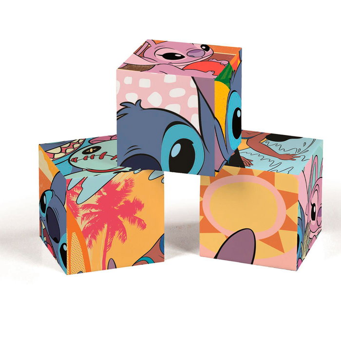 Clementoni 40905 Cubos 6 Stitch - Juego de 6 Cubos con Imágenes Disney de Stitch para Reensamblar, +2 Años