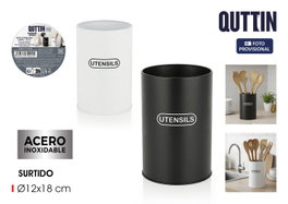 Inde Set de 12 Botes Organizadores de Utensilios de Cocina en Acero Inoxidable