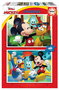Educa Puzzle 2x48 Piezas Mickey Mouse Fun House, 2 Puzzles de 48 Piezas Cada Uno, Recomendado de 4 a 6 Años, Idioma Español e Inglés