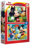 Educa Puzzle 2x48 Piezas Mickey Mouse Fun House, 2 Puzzles de 48 Piezas Cada Uno, Recomendado de 4 a 6 Años, Idioma Español e Inglés