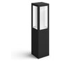 Philips Hue White and Color Ambiance Impress Lámpara de Poste Exterior Inteligente RGB Bluetooth Zigbee, Negro, Sin Bombillas