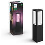 Philips Hue White and Color Ambiance Impress Lámpara de Poste Exterior Inteligente RGB Bluetooth Zigbee, Negro, Sin Bombillas