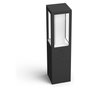 Philips Hue White and Color Ambiance Impress Lámpara de Poste Exterior Inteligente RGB Bluetooth Zigbee, Negro, Sin Bombillas