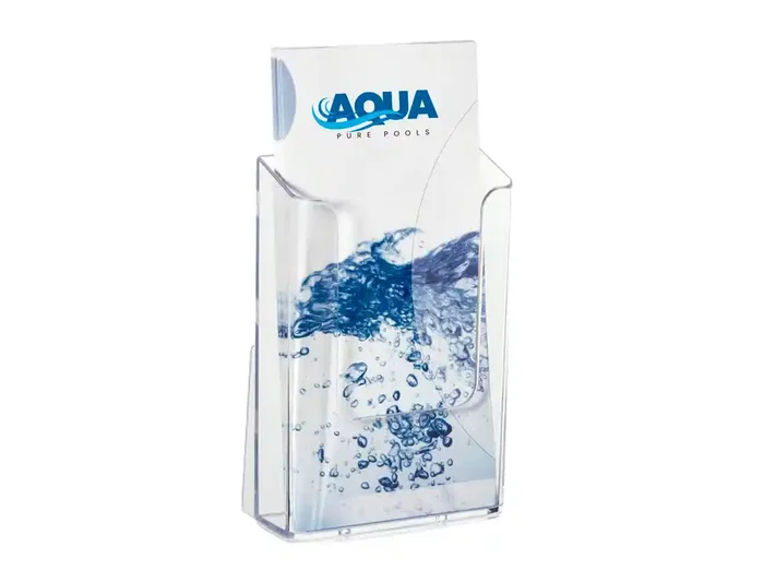 Archivo 2000 Expositor sobremesa 1 compartimento 1/3 A4 vertical fondo cajetín 34 mm transparente Poliestireno 165x70x110 mm