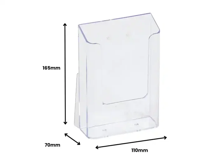 Archivo 2000 Expositor sobremesa 1 compartimento 1/3 A4 vertical fondo cajetín 34 mm transparente Poliestireno 165x70x110 mm
