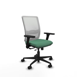 PIQUERAS Y CRESPO Silla de oficina Haches Verde esmeralda y Blanco