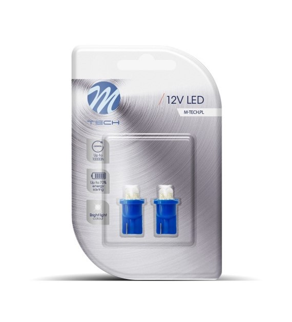 M-Tech Bombillas LED W5W Azul 12V 0.96W LB012B M-Tech Bombillas LED W5W Azul 12V 0.96W LB012B