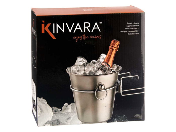 Kinvara Soporte Cubitera Acero Inoxidable Diam 18 cm Plata 19.5x8.5x19.5 cm (Set de 12) Kinvara Soporte Cubitera Acero Inoxidable Diam 18 cm Plata 19.5x8.5x19.5 cm (Set de 12)