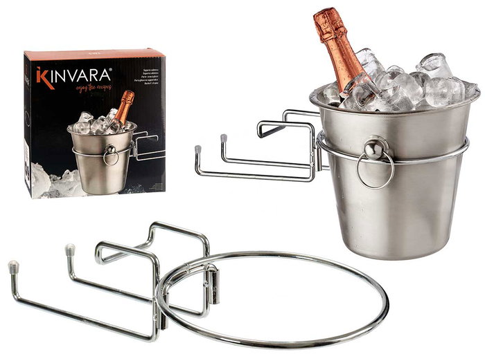 Kinvara Soporte Cubitera Acero Inoxidable Diam 18 cm Plata 19.5x8.5x19.5 cm (Set de 12) Kinvara Soporte Cubitera Acero Inoxidable Diam 18 cm Plata 19.5x8.5x19.5 cm (Set de 12)