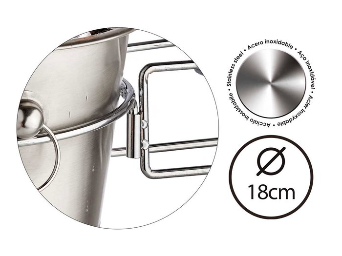 Kinvara Soporte Cubitera Acero Inoxidable Diam 18 cm Plata 19.5x8.5x19.5 cm (Set de 12) Kinvara Soporte Cubitera Acero Inoxidable Diam 18 cm Plata 19.5x8.5x19.5 cm (Set de 12)