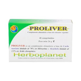 HERBOPLANET Proliver 40 Comprimidos | Complemento Alimenticio para Hígado, Digestión y Metabolismo de Lípidos