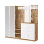 Hanah Home Dd9-Aw Recibidor de Entrada Moderno Pino Atlántico y Blanco 187.2x180x37.5cm